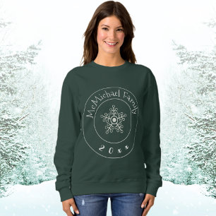 Camiseta Floco de neve personalizado da família natalícia