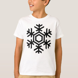 Camiseta Floco de neve preto & branco