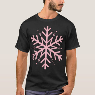 Camiseta Floco de neve rosa
