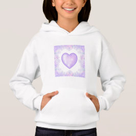 Camiseta floco de neve roxo leve e coração brilhando
