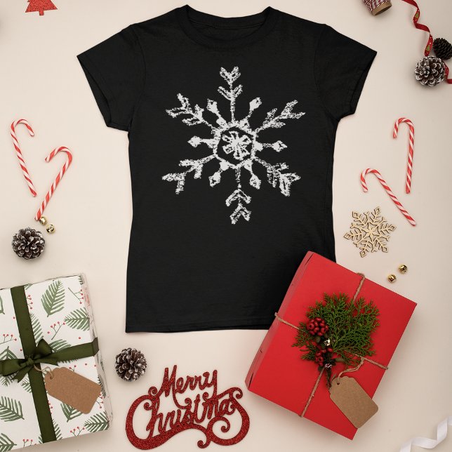 Camiseta Floco de Neve Russo de Natal (Criador carregado)