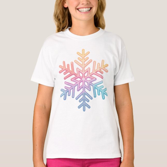 Camiseta Floco de neve simples (Frente)