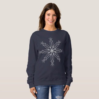 Camiseta Floco de neve sofisticado de Natal Elegante - Azul