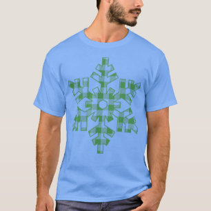 Camiseta Floco de neve Xadrez verde