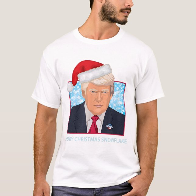 Camiseta Floco político de neve de Natal (Frente)