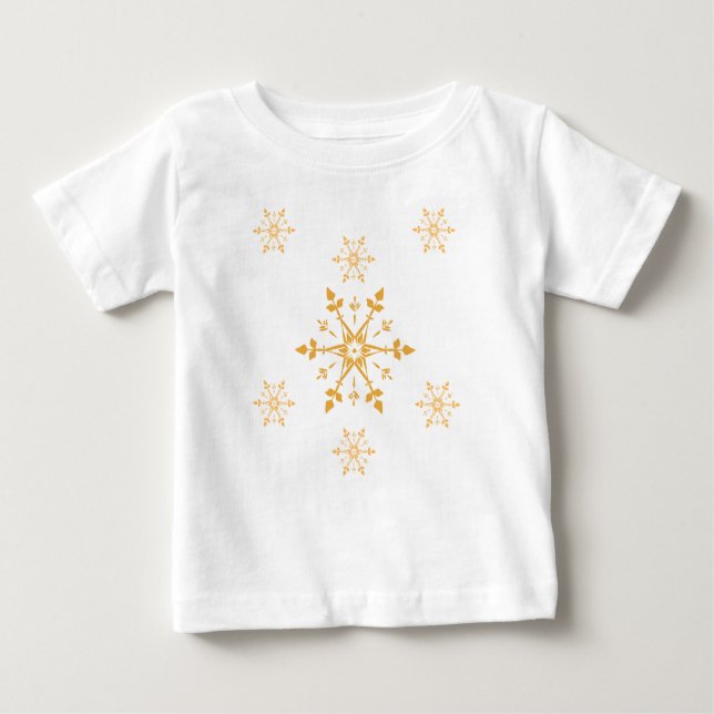 Camiseta Flocos de neve Baby Fine Jersey (Frente)