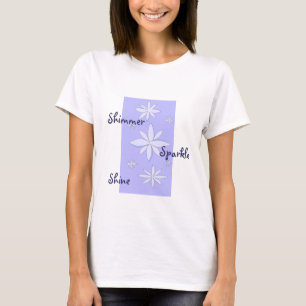 Camiseta Flocos de Neve Brilhantes e Reluzentes