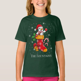 Camiseta Flocos de neve da família Snowman de Natal Person