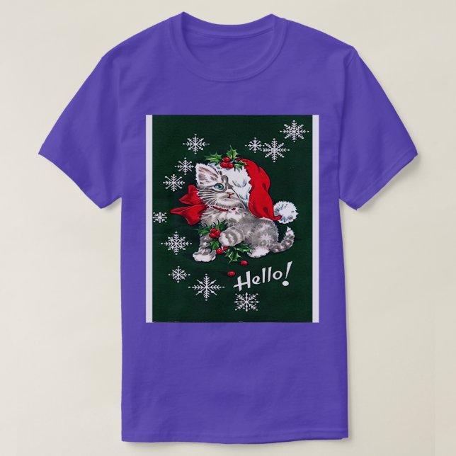 Camiseta Flocos de neve de Arco vermelho de Kitten (Frente do Design)