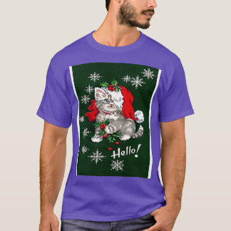 Camiseta Flocos de neve de Arco vermelho de Kitten