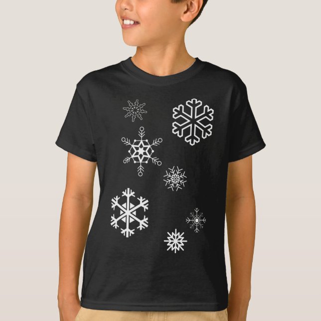 Camiseta Flocos De Neve O Inverno Está Aqui E A Neve (Frente)