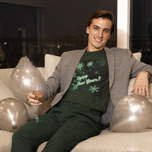 Camiseta Flocos de neve verdes