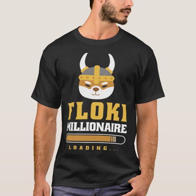Camiseta Floki Crypto Floki Inu Millionaire Carregando (Frente)