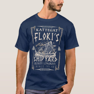 Camiseta Flokis estaleiro Kattegat Viking Ship Valknut Gift