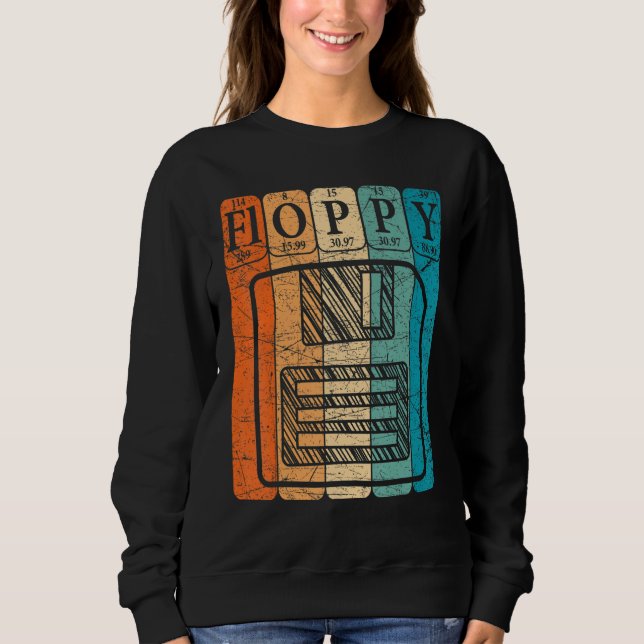 Camiseta Floppy Disk Periodic Table Elements Computer Nerd  (Frente)