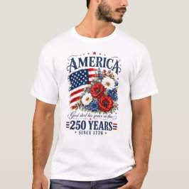 Camiseta flor 4 de julho