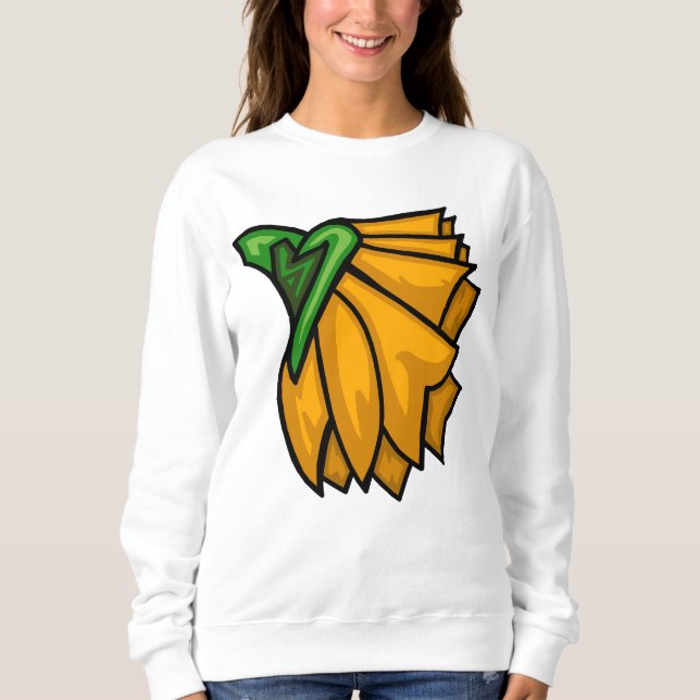 Camiseta Flor Abstrata 1 - Laranja (Frente)