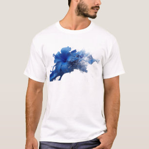 Camiseta Flor Abstrata Chic Gráfica de Designer