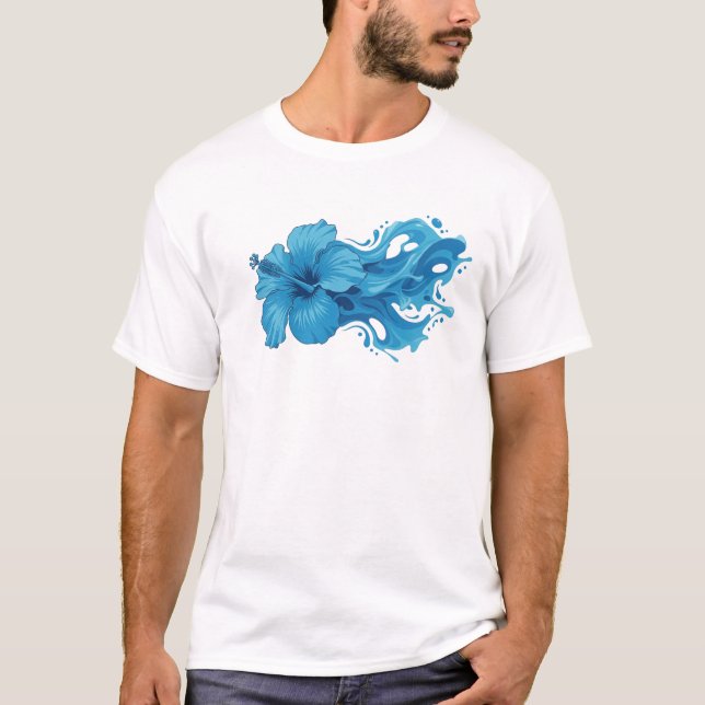 Camiseta Flor Abstrata Moderna 10 Design de Arte (Frente)