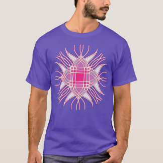Camiseta flor abstrato rosa