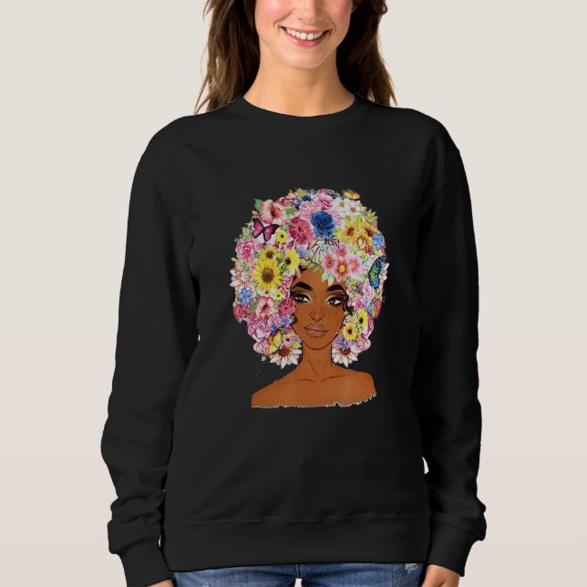 Camiseta Flor Afro-Mulher Negra Rainha-Africana Mel (Frente)