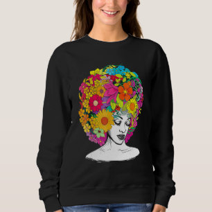 Camiseta Flor Afro-Mulher Negra Rainha-Africana Mel