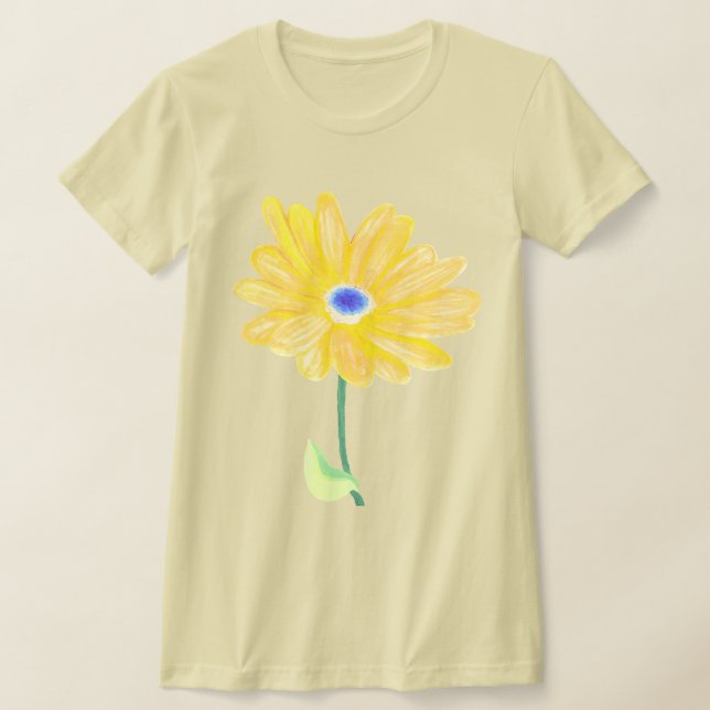 Camiseta Flor Amarela de Verão (Postura )