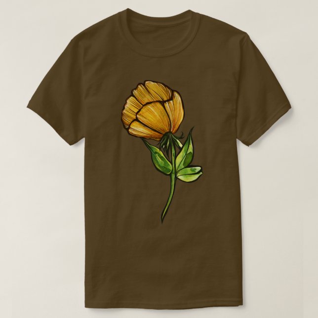 Camiseta Flor Amarelo (Frente do Design)