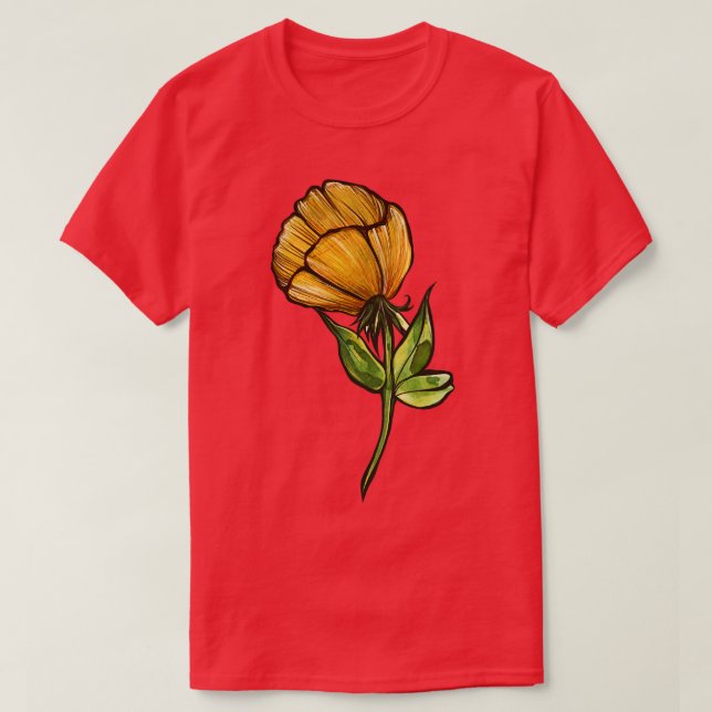 Camiseta Flor Amarelo (Frente do Design)