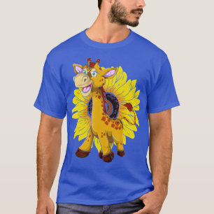 Camiseta Flor Amarelo-Amante de os animais Cinto-África G