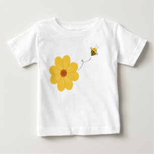 Camiseta Flor Amarelo de Abelhas