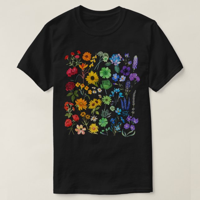 Camiseta Flor Arco-Íris Orgulho Lgbt 1 (Frente do Design)