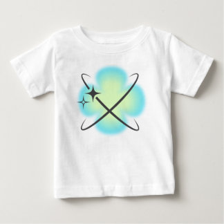 Camiseta Flor Atômica em Teal Retrô