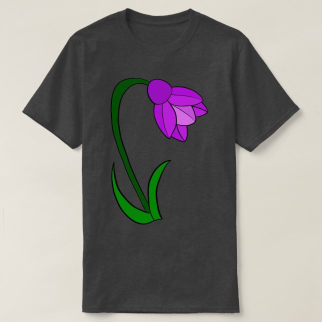 Camiseta Flor azul (Frente do Design)