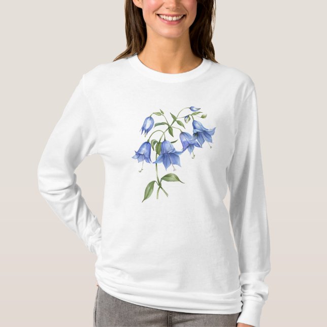 Camiseta Flor Azul Bellflower (Frente)