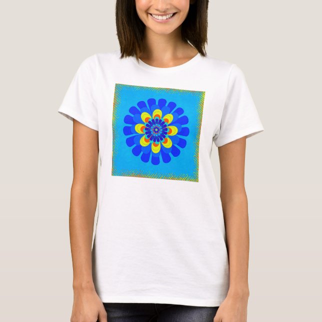 Camiseta Flor Azul Bloom (Frente)