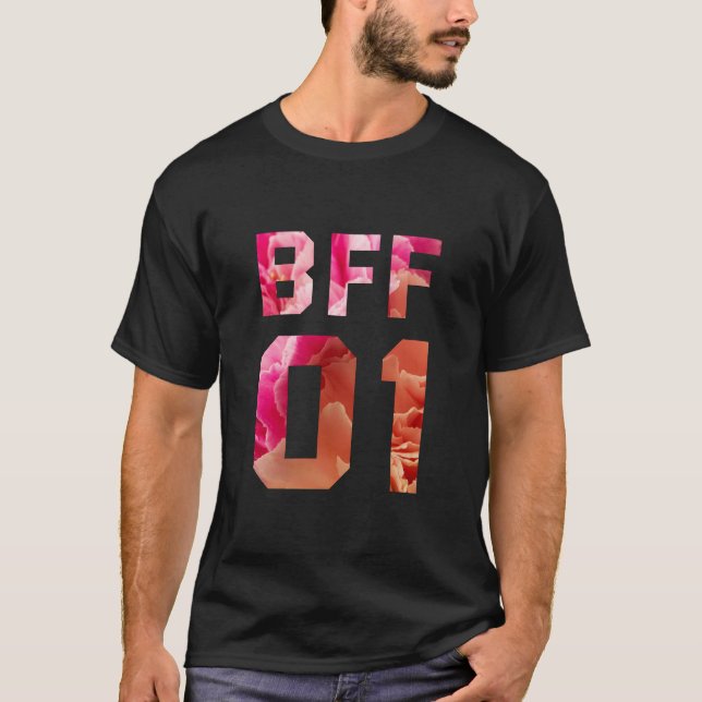 Camiseta Flor BFF 01 - Melhores Amigos para Sempre (Frente)