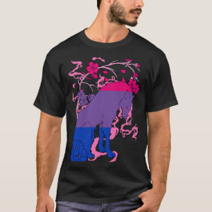 Camiseta Flor bicomponente bissexual Bi Orgulho Bissexualid