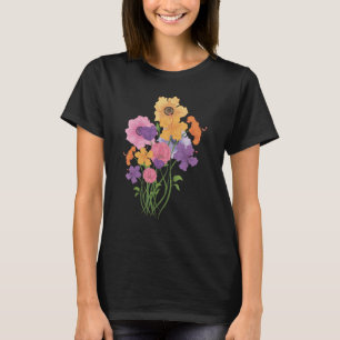 Camiseta Flor Blossomo Botânica Flor Natureza Vintage B