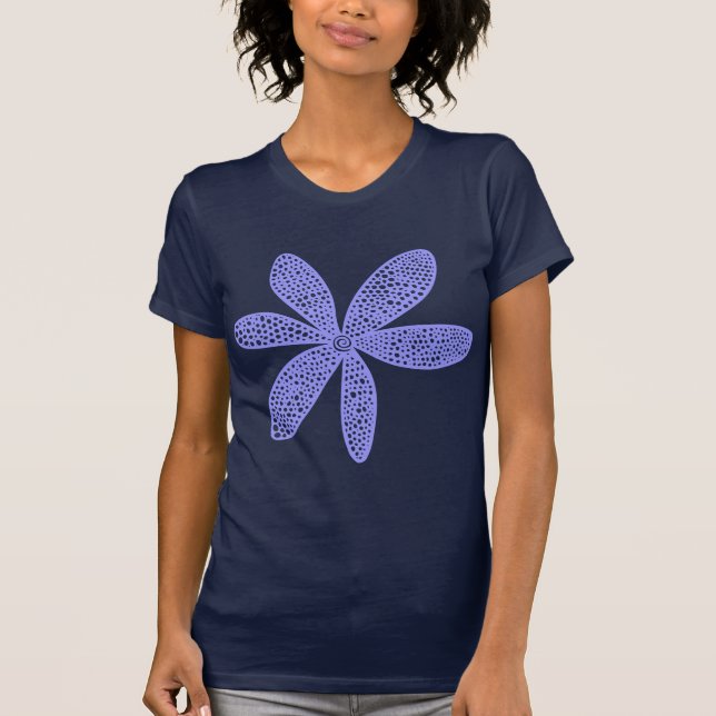 Camiseta Flor bonito - Azul Pastel (Frente)