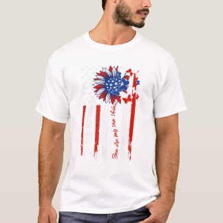 Camiseta Flor Borboleta EUA Com