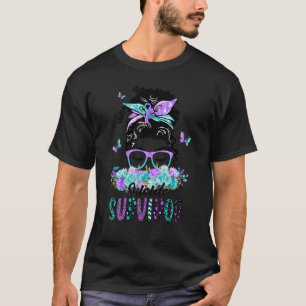 Camiseta Flor Borboleta Mensagem Anca Sensibilização Suicid