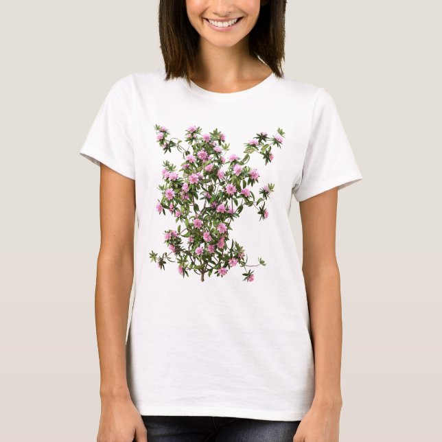 Camiseta Flor Botânica Rhododendron (Frente)