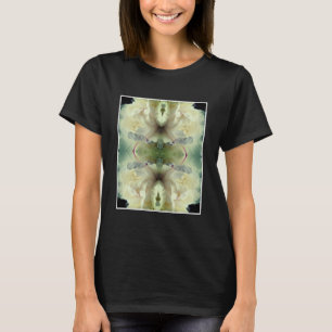 Camiseta Flor Branca De Pênia Em Bloqueio Fechar Abstrato