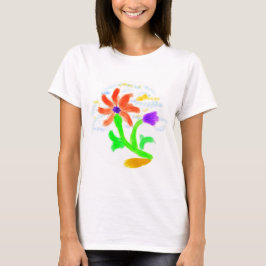 Camiseta Flor brilhante e alegre
