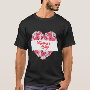 Camiseta Flor Cardíaca Essencial do dia de as mães