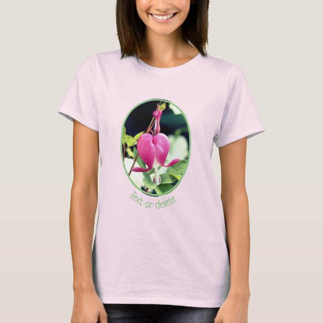 Camiseta Flor Cardíaca Personalizada com Hemorragia Rosa-so (Frente)