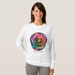 Camiseta Flor Celestial: Rosa de Alienígena