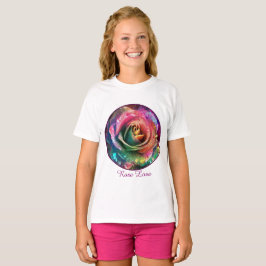 Camiseta Flor Celestial: Rosa de Alienígena