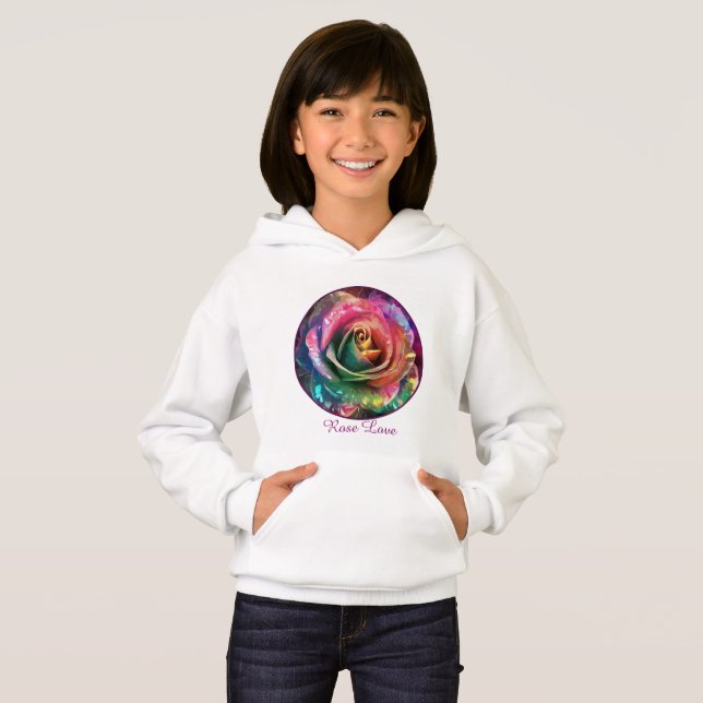 Camiseta Flor Celestial: Rosa de Alienígena (Frente Completa)